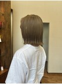 切りっぱなしボブ//ベージュカラー//ダブルカラー