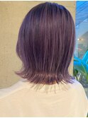 ケアブリーチホワイトラベンダー外はねミディアム