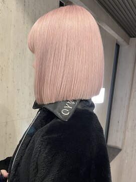 プネル 渋谷(PUNEL) ホワイトピンク/ピンクカラー/ピンクボブ/ケアブリーチ