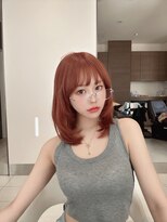 ローレン(Rollen)&nbsp;オレンジベージュ×ミディアムレイヤー