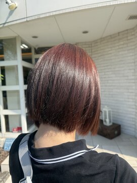 ハグエヴェック(HUG AVEC) チェリーブラウン×ボブ