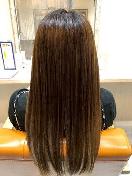 エミュー 大船店(emue) 大船駅ブラウン顔周りレイヤーカットオリーブベージュカラー◆