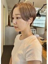 マカロニコースト(macaroni coast) ハイトーンショート/ミルクティーブロンド