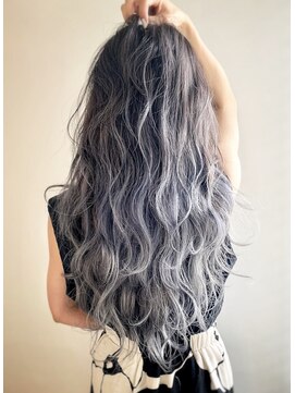 エル セルカ 高田馬場(el CERCA) 外国人風バレイヤージュグラデーション×プラチナシルバーカラー
