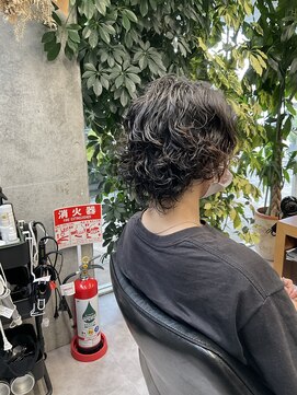 シェル 吉祥寺(shell) ツイストスパイラルパーマ/メンズミディアム/かきあげ