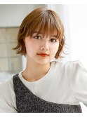 10代学割U24シースルーバングイヤリングカラー外ハネミディアム