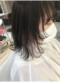 ウルフ×インナーカラーペールパープル