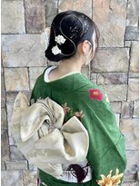 ドゥーク(dowku) 和装シンプルアップ水引き金箔大人可愛い着付けヘアセット