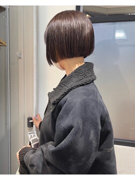ロア ヘアーコーディネート 四条烏丸店(LoRE hair coordinate) 黒髪×ミニボブ/リオン