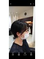 ブームヘアー 唐木田店(BooM HaiR) サイドは耳にかけられる長さにえりあしは短めのショートボブヘア