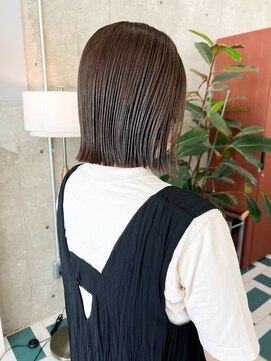 ノエ(noe) 切りっぱなしボブ×ブラウンベージュ