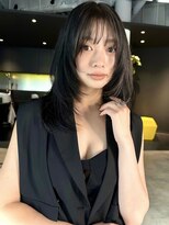 #フェイスレイヤー#ブルーブラック#レイヤーカット