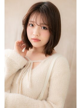 カバーヘア イヴ 戸頭店(COVER HAIR EVE) ニュアンスカラーくびれヘア切りっぱなしボブZ戸頭20代30代40代