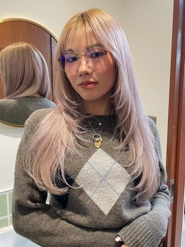 ニコ トウキョウ 渋谷(nico TOKYO) ホワイトラベンダー/レイヤー/ケアブリーチ/顔まわりレイヤー