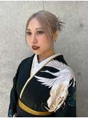 ホワイトベージュカラーミルクティーベージュカラーヘアセット