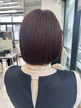 ビューナゴヤ 名駅(VIEW NAGOYA) ボブ/ピンクブラウン/ピンクカラー/白髪染め