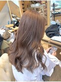 レイヤーカットシアベージュラベンダーベージュ小顔カット
