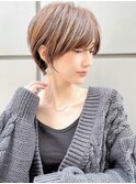 柏グランマッシュショートデザイン暗めカラーハイライトショート