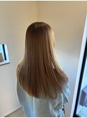冬の褒められヘア◎小顔レイヤーブリーチ無しグレージュ