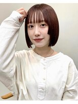 ハイク(HYKE)&nbsp;ミニボブ/姫カット/ピンクブラウン