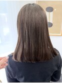 ブリーチなしWカラーロングレイヤーカット顔周りレイヤー韓国
