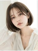 大人エレガントボブ/丸みボブ/切りっぱなしボブ/20代30代40代