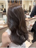 韓国ヘア髪質改善ブリーチなしダブルカラーオリーブベージュ