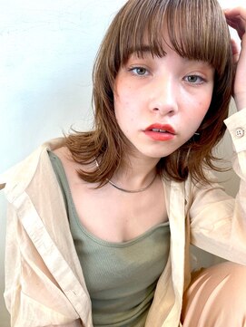 ガレージ バイ グリーン 原宿 表参道(Garage by green) 【loki】ウルフ×シアーベージュ