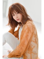 エールバイボヌール(Ere by Bonheur)&nbsp;オレンジベージュ♪ 大人フェミニンなエアリーミディ