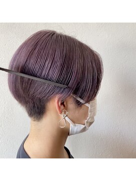 アコット(Acotto.) ラベンダー / 前下がりショート / くすみカラー