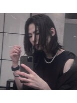 シン(syn) センターパート ボブウルフ