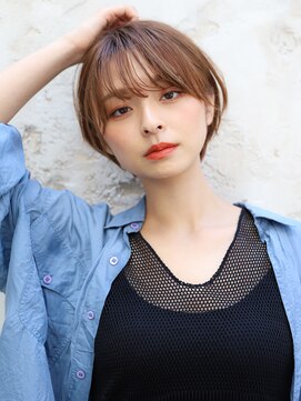 ソウ アオヤマ(SO aoyama) コンパクト　丸みショート　大人かわいい　シアーブラウン