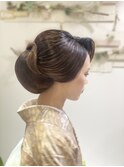 お着物でお仕事ヘアセット