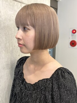 サンクプロジェクト(cinq PROJECT) ミルクティーピンクベージュダブルカラーハイトーン韓国レイヤー