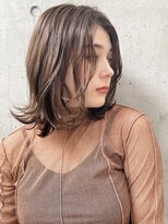 エンバイユアーズ 飯田橋店(eN° by youres)&nbsp;くびれミディアム くすみベージュ レイヤーカットボブパーマ