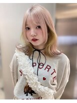 アクシス 栄ガスビル店(`AXIS) 【 HIYORI 】" ピンクカラー × グリーンイヤリングカラー "