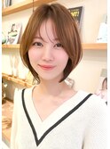 ひし形ショートボブ×ショートカット×前髪あり20代30代40代50代