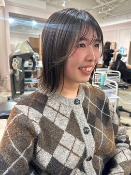 アネーロバイエーケー(ANHELO by AK) 水素ケアで柔らかいブラウンカラーで軽いスタイルのボブに♪