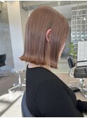 渋谷ブリーチカラータッセルボブ顔周りレイヤー切りっぱなしボブ