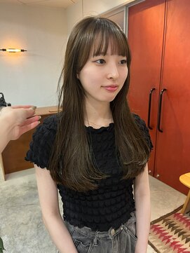 ヘアー バトン(hair vaton) 透け感オリーブカラー