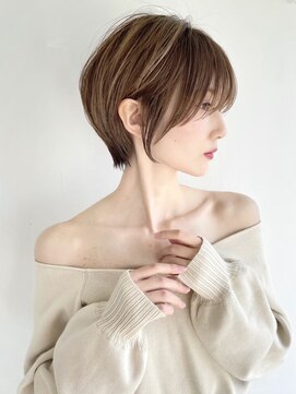 ロンド エメ 柏(Lond aimer) 柏ショートボブくびれヘアハイライトカラー韓国顔周りレイヤー柏
