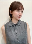 Say.ぱつっと切りっぱなしミニボブ耳かけ小顔顔周りカット
