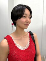 シーン(SCENE) 艶髪 ショートボブ 顔周りカット 前髪無し ハンサムショート