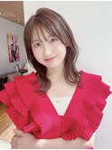 シースルーバング*くびれヘア*くびれボブ*ミディアム*レイヤー