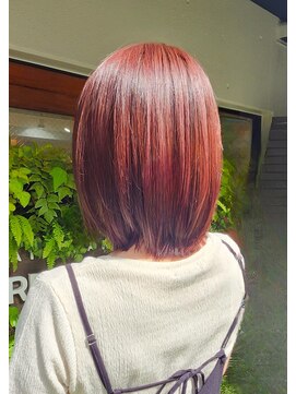 スクエアウーノ 博多(SQUARE＊UNO HAKATA) 艶めくピンクで魅せる大人レイヤー　/髪質改善/カラー/レイヤー