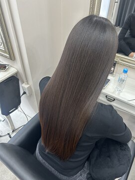 ソワンドゥブレスシエン 堀江店(soin de brace CIEN) 韓国前髪顔周りロング×レイヤーグレージュ[堀江/髪質改善]