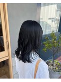 暗めカラー外国人風カラーブルーブラック10.7