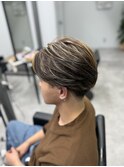 スモーキーベージュ×ハイライト〇本厚木