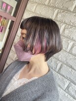 リー 東三国(Lee)&nbsp;ピンクアッシュブラウン×インナーカラー