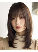 ココアベージュ/オリーブグレー/小顔/黒髪[立川/髪質改善]